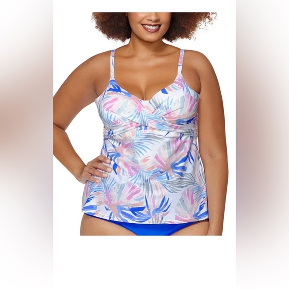 NWT Raisins Curve Aries Underwire Crossover Tankini Top size 14W - Picture 1 of 2